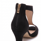 Zola Print T-Strap Heel - Midnight Black