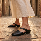Cleo Gold Bar Mule