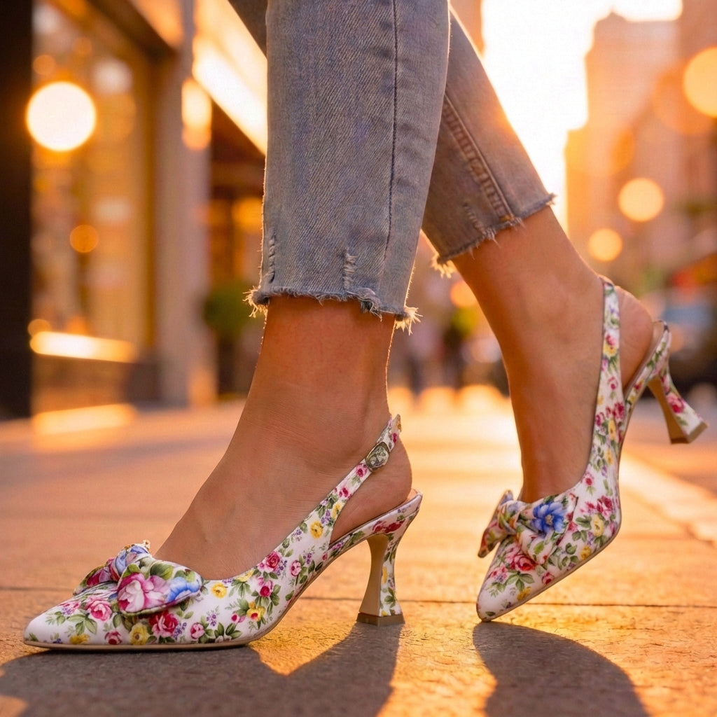 Avery Floral Slingback