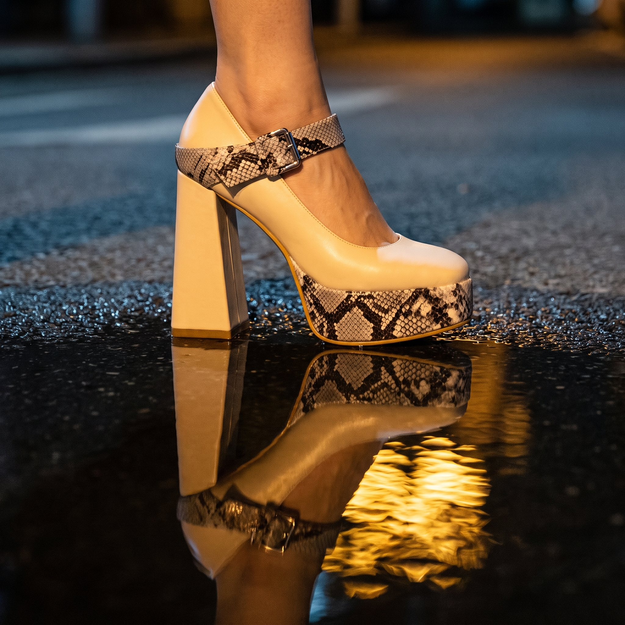 Nadia Python Mary Jane - Cloud White lifestyle