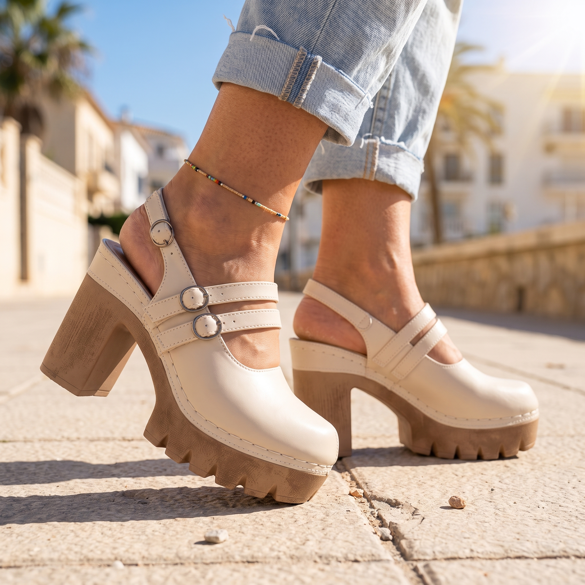 Mira Lug Mary Jane - Camel Gold lifestyle
