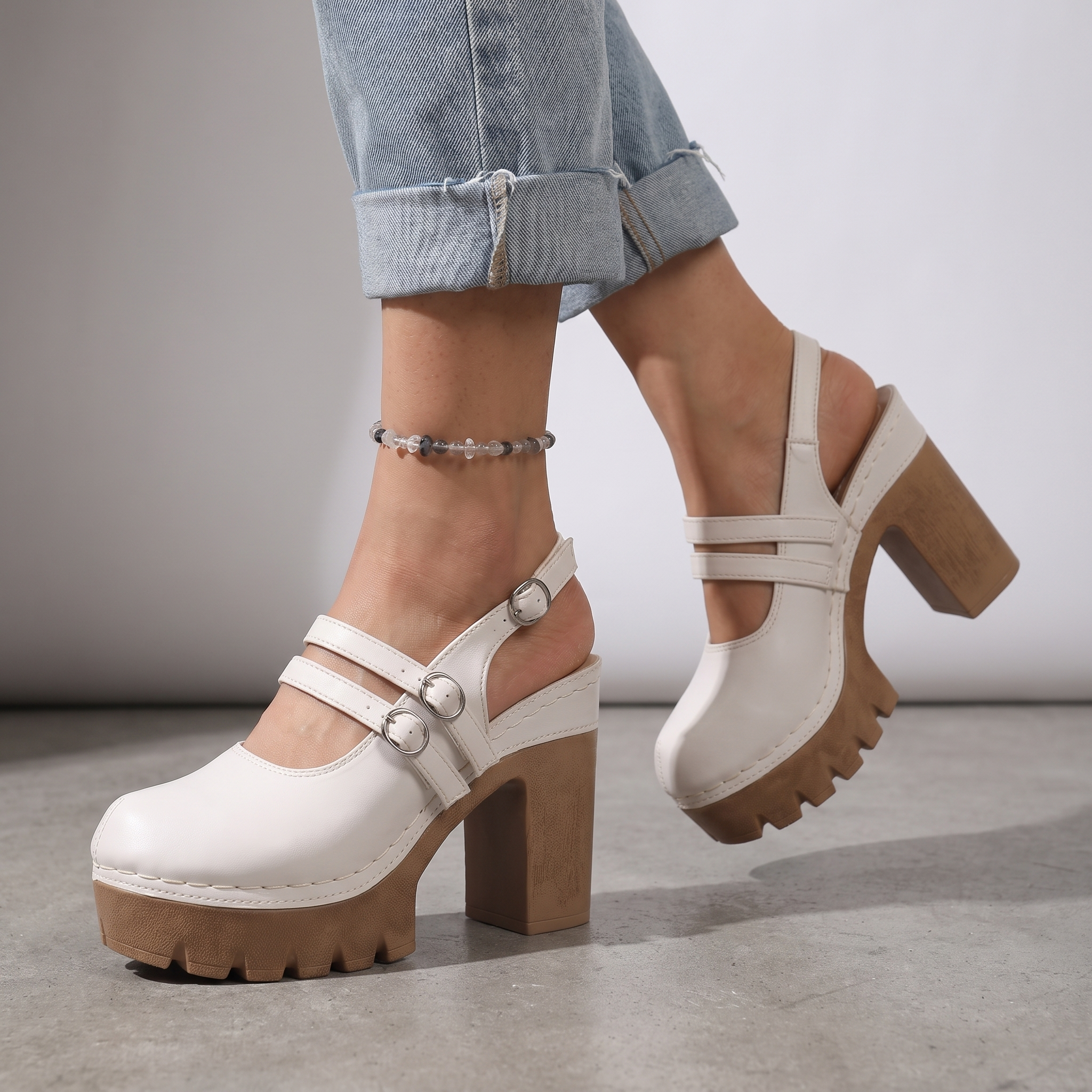 Mira Lug Mary Jane - Cloud White