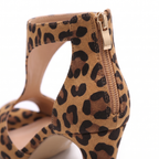 Zola Print T-Strap Heel - Leopard Print