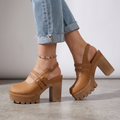 Mira Lug Mary Jane - Cognac