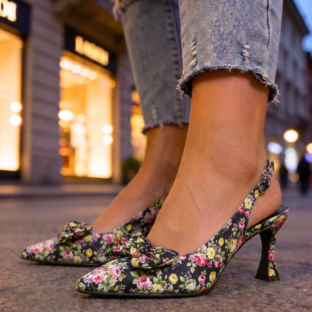 Avery Floral Slingback