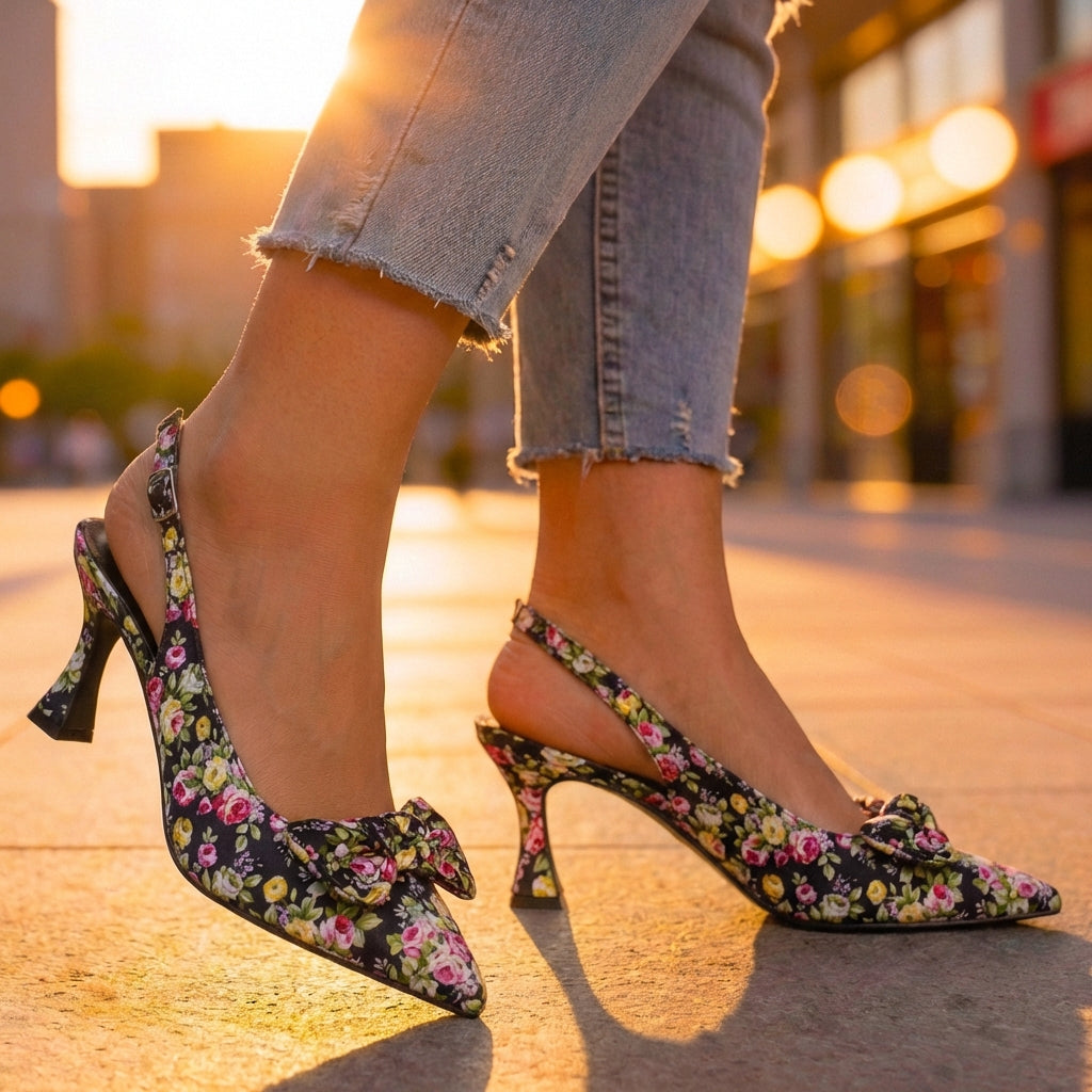 Avery Floral Slingback