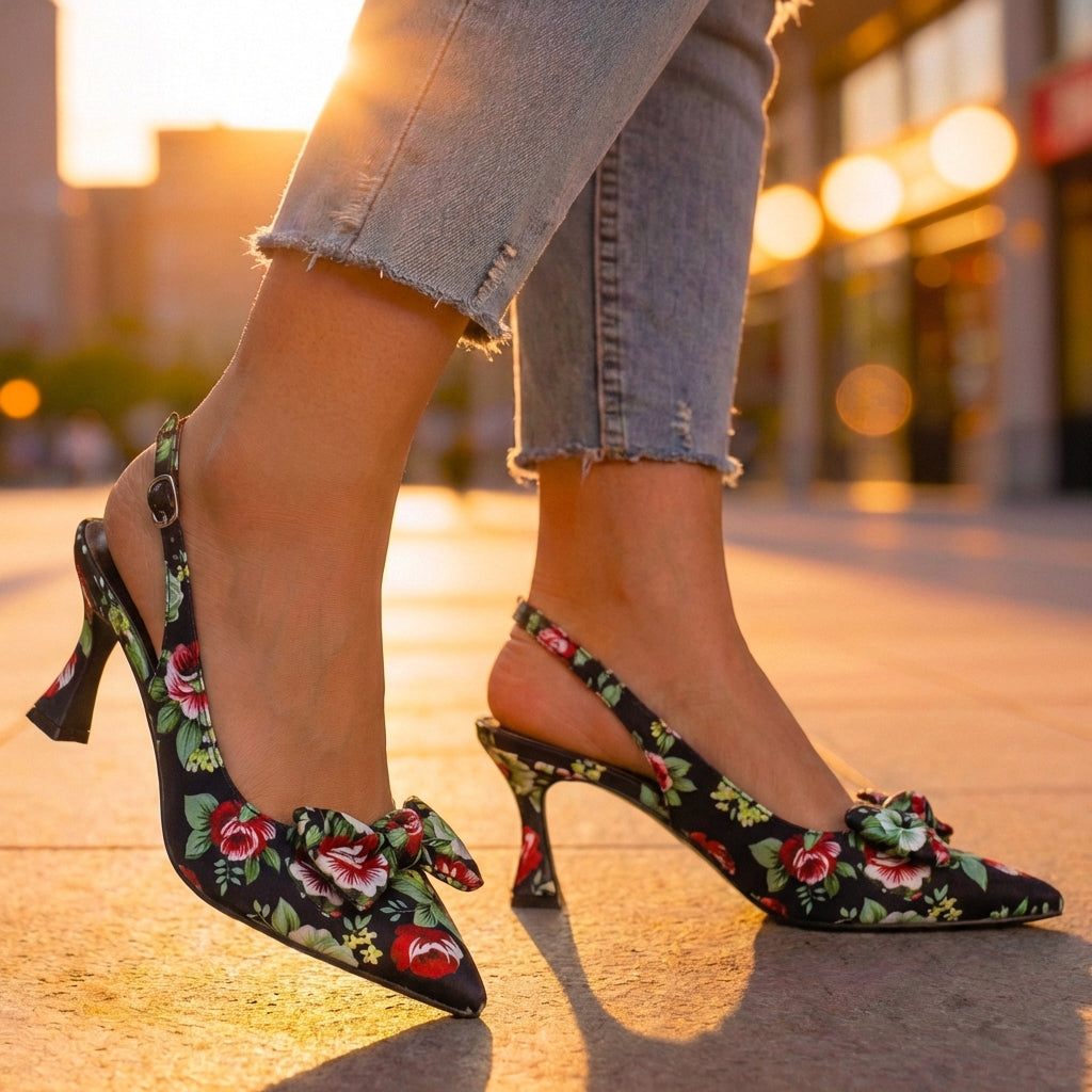 Avery Floral Slingback