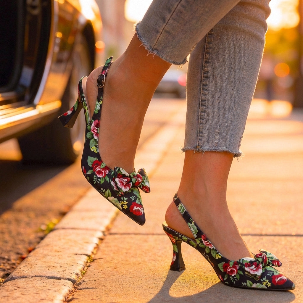 Avery Floral Slingback