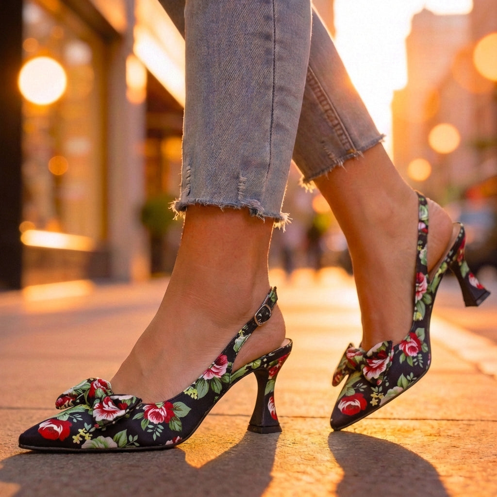 Avery Floral Slingback