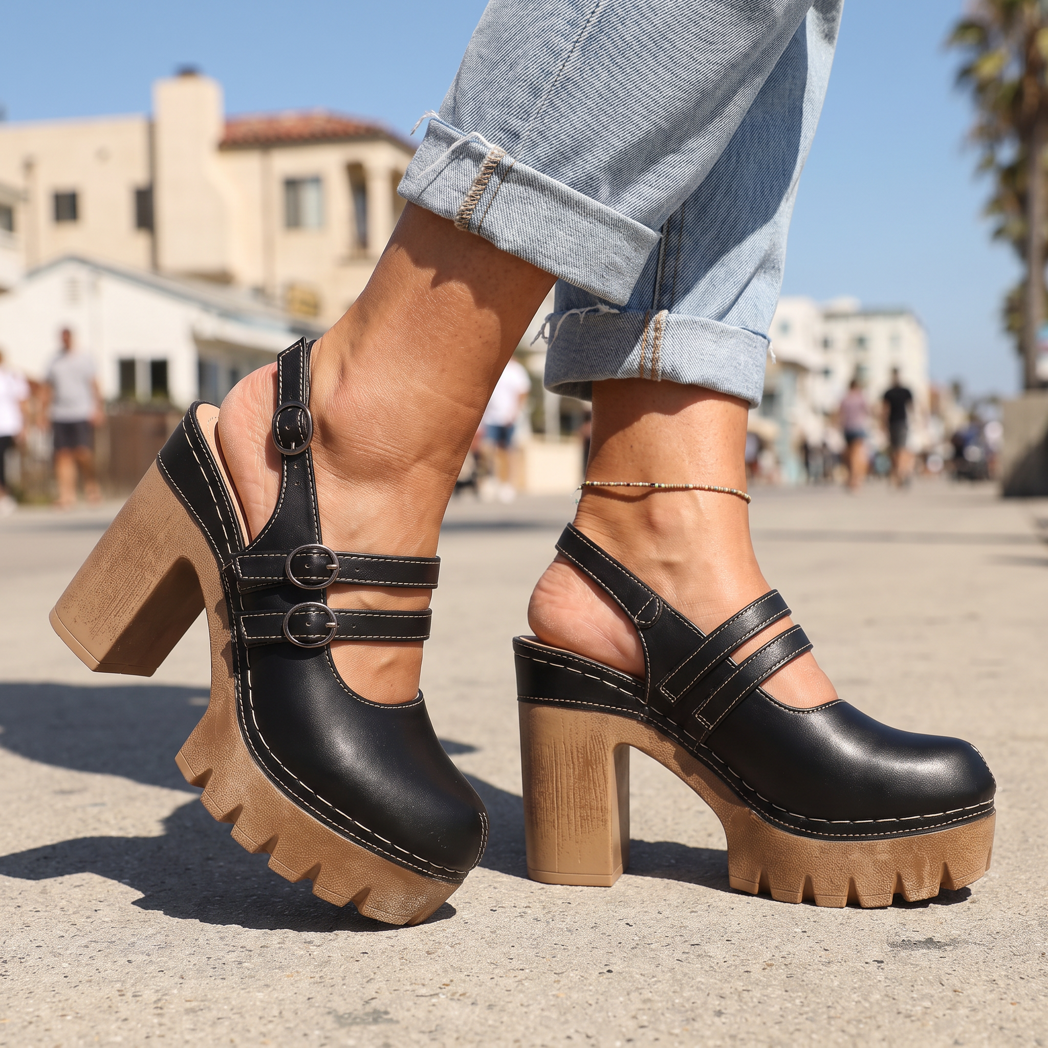 Mira Lug Mary Jane - Midnight Black lifestyle